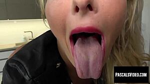 all weird and nasty victoria pure a huge lover of cums and dicks sticks out the tongue as a clear booty call sign!