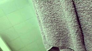 I masturbate spying on stepsister in shower but she spots me and craves my cock