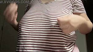 Why does this hot indian milf step mom tease big boobs on webcam?