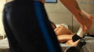 Arrive Home Tired and Get Brazilian Blonde Teen Lingerie Massage Cock