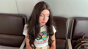 She takes off condom to feel hot cum inside her pussy - creampie