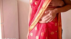 nepali couple fucks hard in sari during homemade sex session
