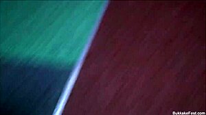 Bukkake Cumshot Party With Amateur Milf In Group Blowbang Action