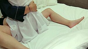 Petite Asian Student In Uniform And Fishnets Rides Cowgirl For Creampie Orgasm In Cosplay Sex