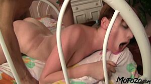 mofozo com - real amateur homemade sex video shows redhead step daughter getting licked and fucked by daddy