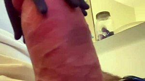 Workout exercises for my big cock in homemade session with handjob