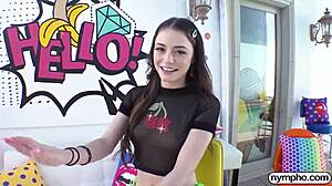 Nympho Kylie Quinn Rides Cowgirl On Huge Cock For Creampie. Petite Brunette Gets Missionary Pounding In Shaved Pussy.