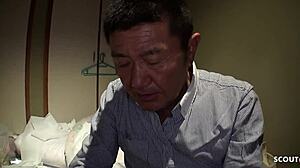 Petite Asian Virgin Teen Seduces Old Ugly Guy For First Time Suck And Hairy Pussy Lick In Uncensored Japan Porn