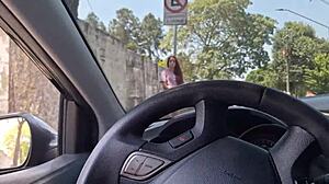 i pulled out my cock and showed it to the redhead