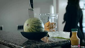 Young 18+ woman outsmarts her coworker after work