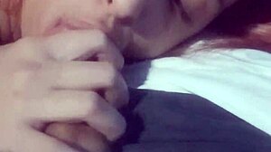 Teen amateur sucks big cock until cum fills mouth in blowjob close-up