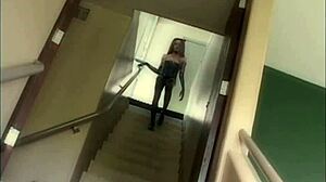 Two ebony divas in latex corsets and heels take on black cock for double penetration. They swap cum after intense anal and facial action.