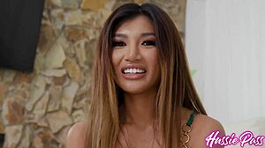 return of the pint-sized asian spinner, clara trinity takin it bareback from treyy vunt