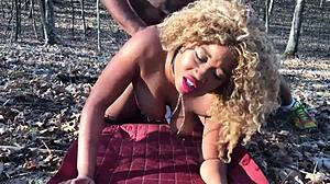 don whoe and nina rivera get erotic outside in woods with rough domination... wet fun