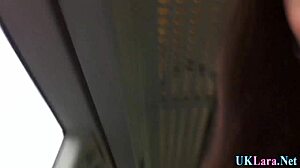 british maid in heels and stockings gives handjob then gets facial cum in classy european scene.