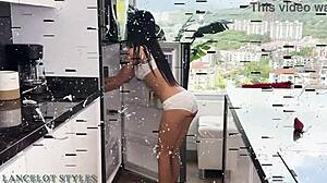 Sexy Teen 18+ Belinda Pink Stars in Erotic Milk Show with First DP Interracial and Bold Beauty Assplay