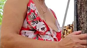 Blonde milf reaches ORGASM through intense MASTURBATION with natural tits