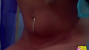 Gorgeous blonde fingers her pussy eagerly before brunette straps on and fucks her cowgirl style