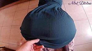 Generous Girl Pulls Panties Aside For Kitchen Fuck