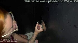 Big Ass Blonde Wife And Redhead Friend Suck Huge Cocks At Gloryhole