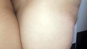 My girlfriend makes me come in bathroom with her squirting blowjob