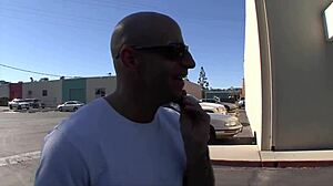 petite teen handles massive cock with blowjob before facial cumshot in wild scene