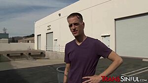 Oh yes, give me that warm sticky facial, says sexy stockings tranny Morena Black after gloryhole action.