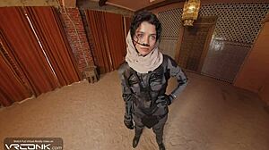 BRUNETTE CHANI RIDES HUGE COCK IN DUNE COSPLAY PARODY!