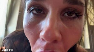 Questioning If Anal Action Causes Her to Squirt and Fart Creampie in Homemade Brazilian Milf Scene