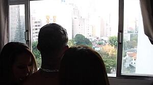 Cleo cadillac duas coroas taradas e o novinho francis simas killian cria threesome with athletic latina and blonde in lingerie