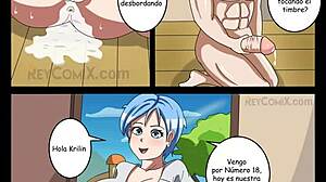 why does bulma join krillin and number 18 in this wild porno comic sex scene?