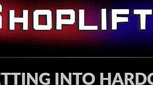 innocent teen shoplifter lily glee punished with rough office doggystyle creampie