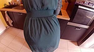 Generous Girl Pulls Panties Aside For Kitchen Fuck