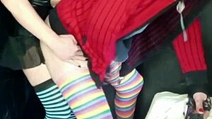 Teasing my boyfriend's ass with a strapon until he takes it deep and ends up fully engaged