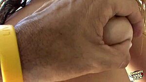 Beautiful brunette babe anal fucked in big ass doggystyle