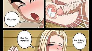 why does bulma join krillin and number 18 in this wild porno comic sex scene?