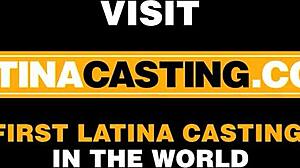 Redhead slut dances in tiny bikini to seduce casting director. She gets hired after blowjob and doggystyle sex.