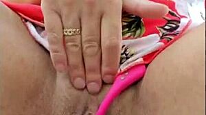 Blonde milf reaches ORGASM through intense MASTURBATION with natural tits