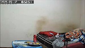 i see security camera filming chubby hot stepmom showing off big ass and tits in lingerie