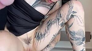 oh wow, giving backstage blowjob while doing anal toys solo as hot tattooed teen 18+ in vertical pov