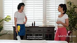 Maid Olive Glass And Masseuse Alex Coal Dive Into Wet Lesbian Scissoring Sex With Pussy Action In Wild Hotel Encounter