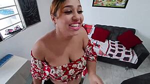 Older Mexican Stepsister Excited Seeing Small Cock Again for Fun
