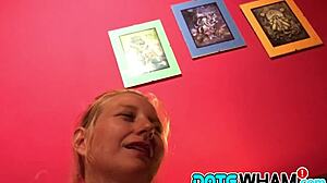 Young 18+ dude surprises by pleasing tiny shaved pussy of blonde teen babe in intriguing pov lick session