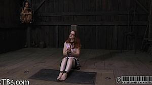 tossed up hotty is punished in garage with rough actions until she screams from intense torment!
