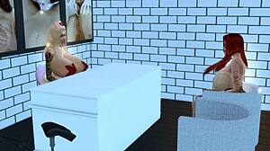 i feel so horny as nurse bella fucking my patient mila with big ass and tits in hospital