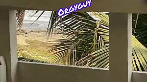 Pussy View At Beach Resort With Outdoor Flashing Boldness!