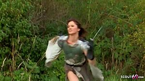 Skinny Teen 18+ Seduced for Anal DP in Parody Threesome