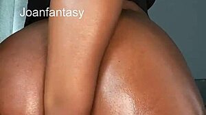 Joanfantasy enjoys quick solo play in sheer top with buttplug