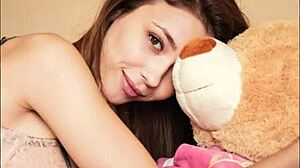 Mila Azul Best Nude Erotic Ukrainian Girl Model Posing With Teddy Bear For Plushies TV