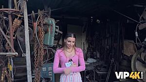 oh yeah, let's have this squirting orgasm fuck in the garden with my long hair in leather lingerie.